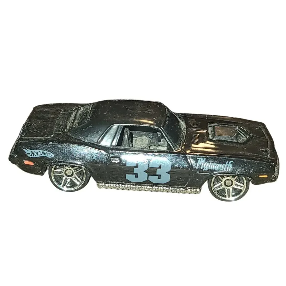 HOT WHEELS 70' PLYMOUTH AAR CUDA BLACK 33 NEAR MINT 2007 MYSTERY